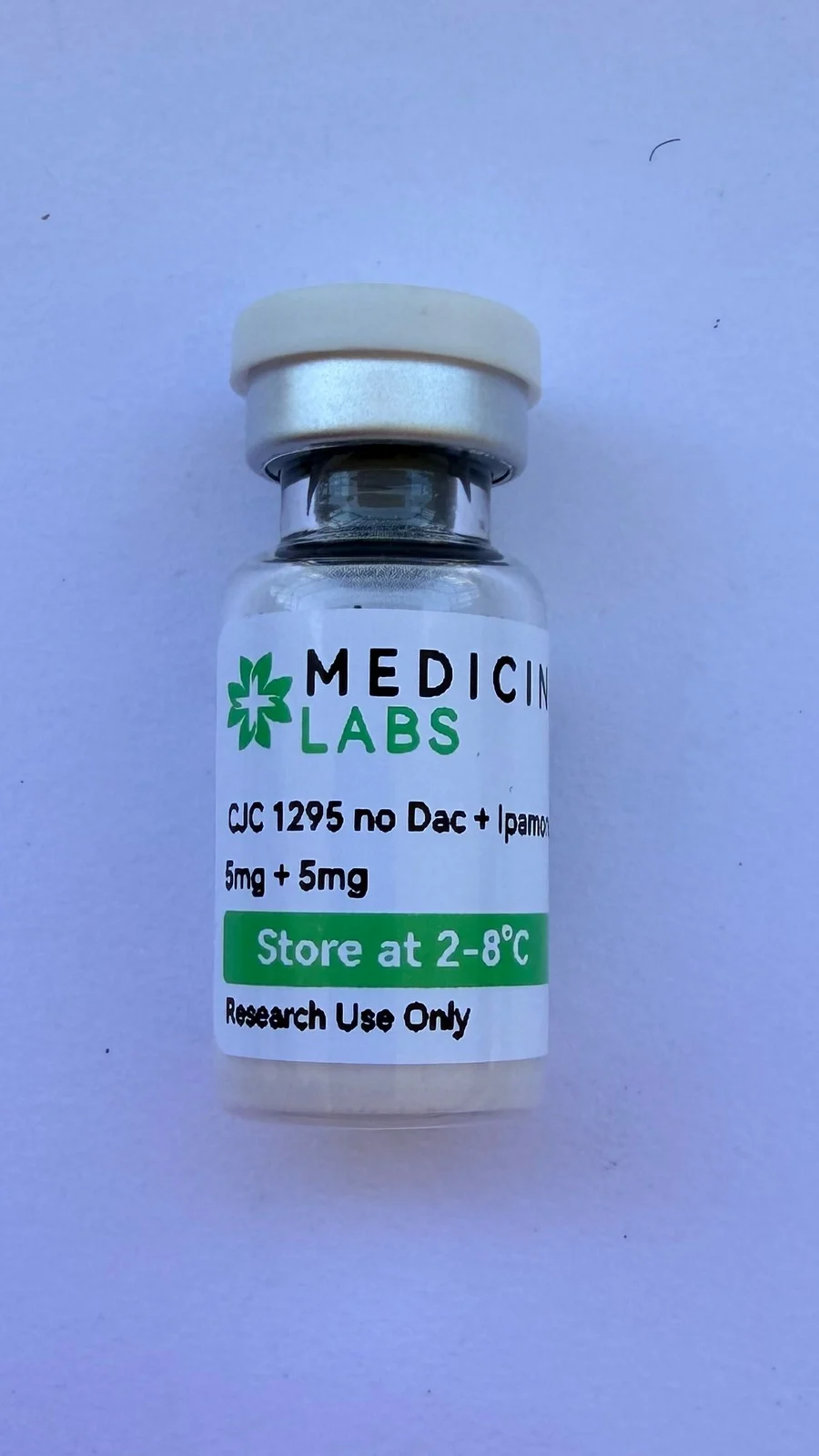 CJC-1295 (No DAC) + Ipamorelin research vial, product photo