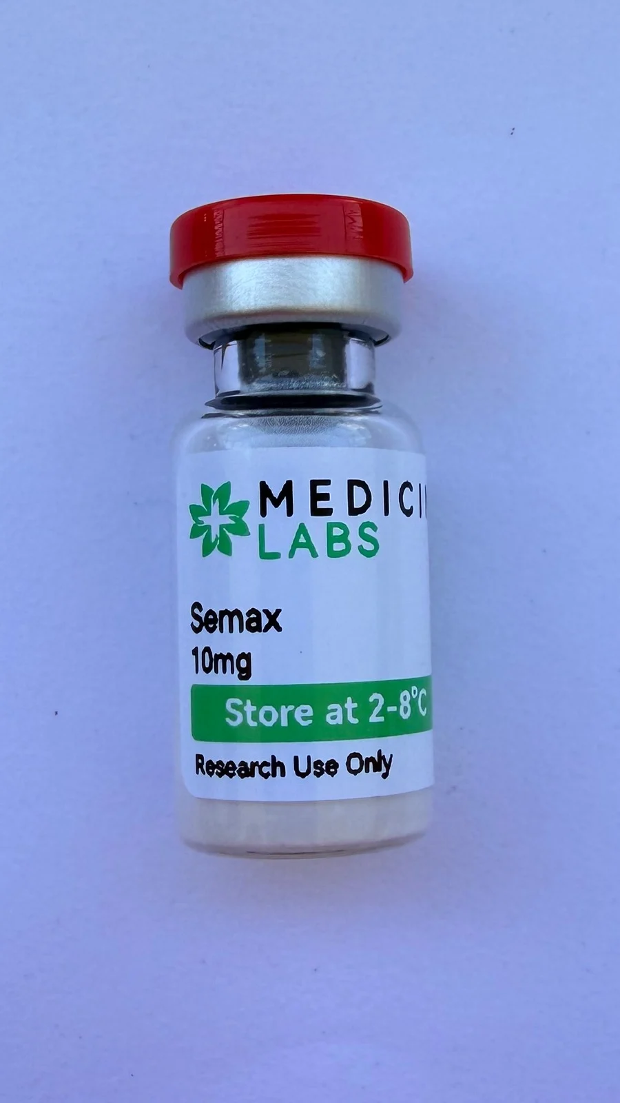 Semax research vial, product photo