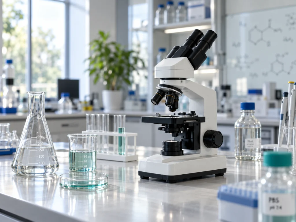 A Medicina Labs researcher preparing a sample in the laboratory