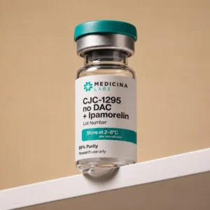 CJC-1295 (No DAC) + Ipamorelin research peptide vial